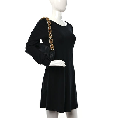 Bottega Veneta Calfskin The Pouch Chain Black 2 of 9