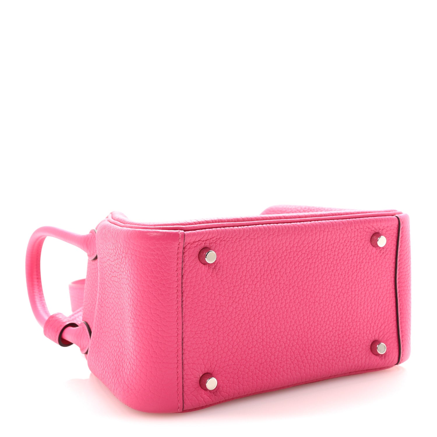 Hermes Taurillon Clemence Mini Lindy 20 Rose Shocking 5 of 12