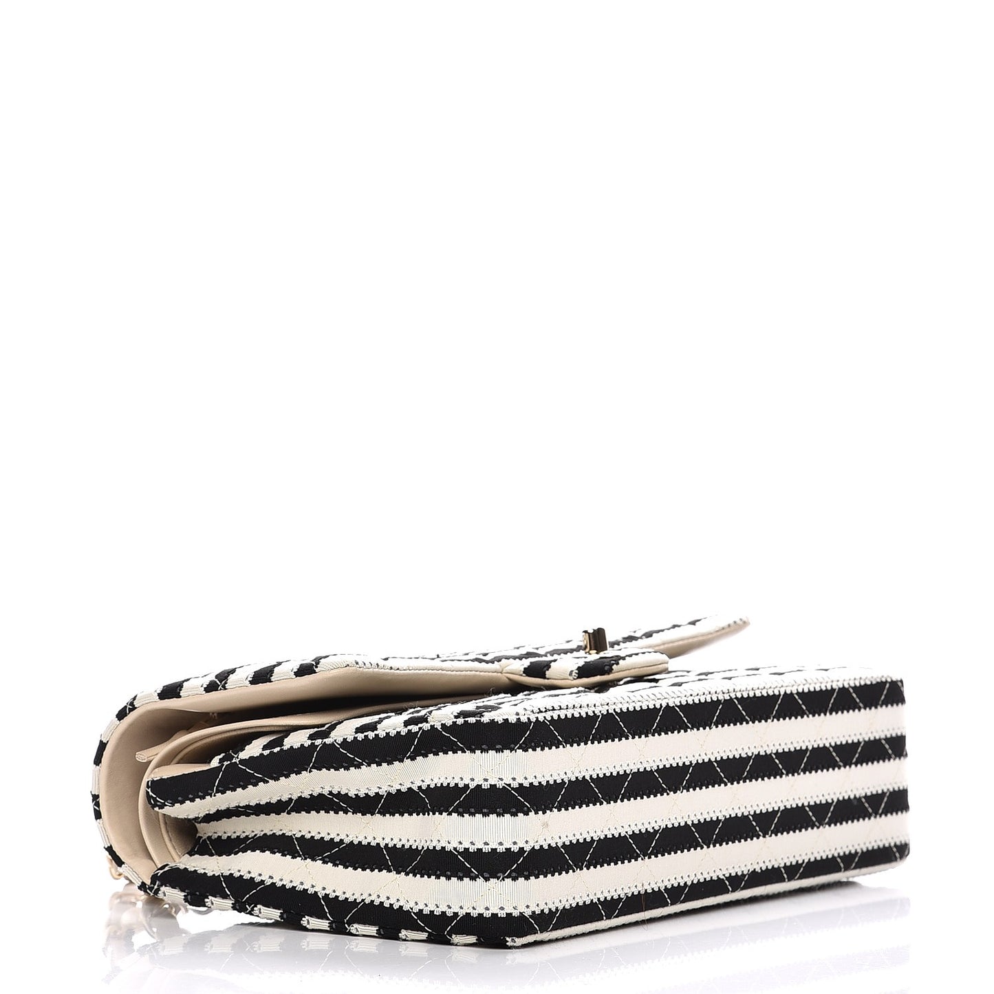 Jersey Quilted Medium Coco Sailor Flap Black White