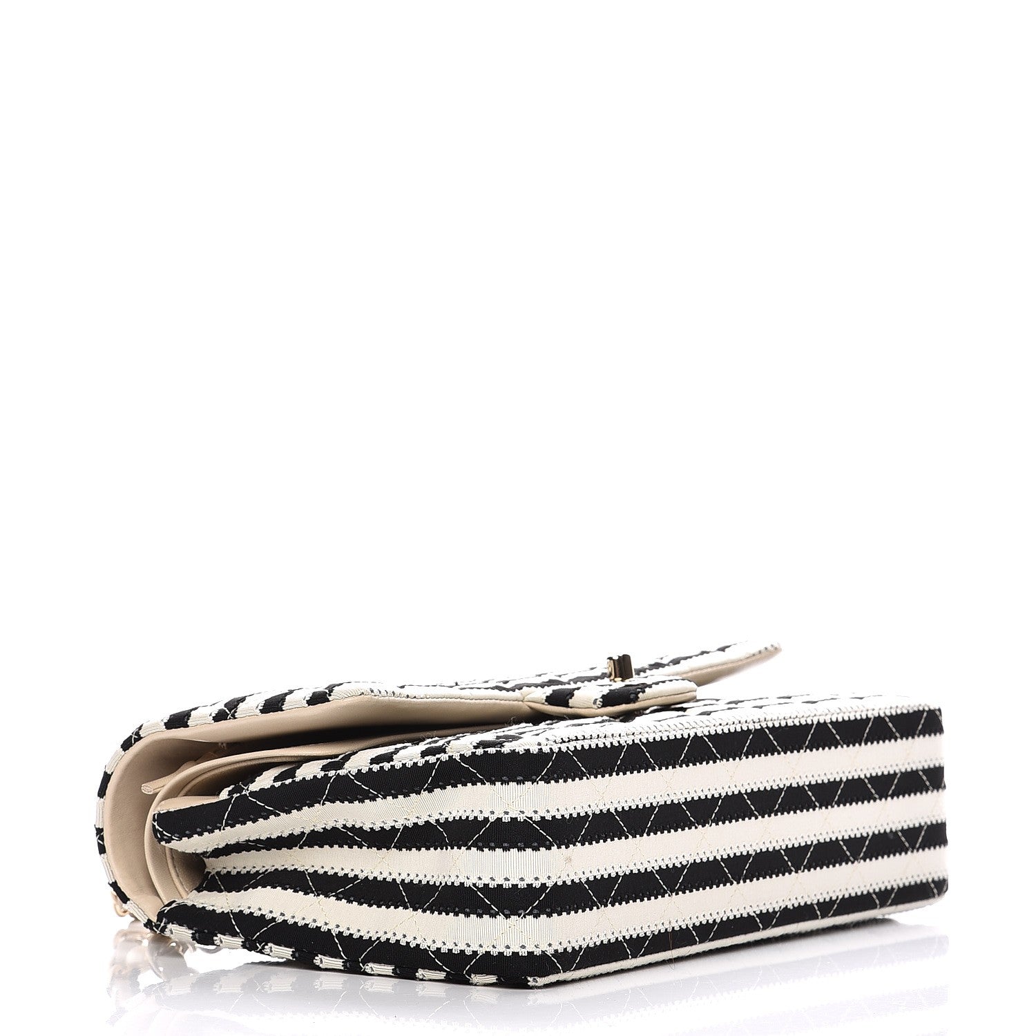 Chanel Jersey Quilted Medium Coco Sailor Flap Black White 4 of 8