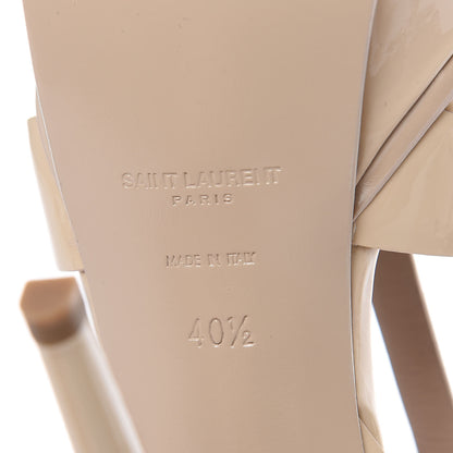 Saint Laurent Patent Tribute 105 Platform Sandals 40.5 Nude Powder 6 of 8