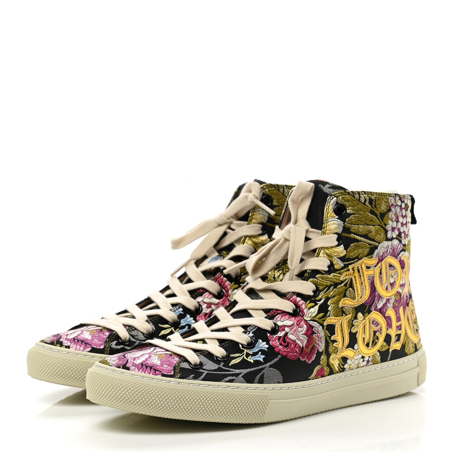 Canvas Romantic Print Major Blind For Love High Top Sneakers Black