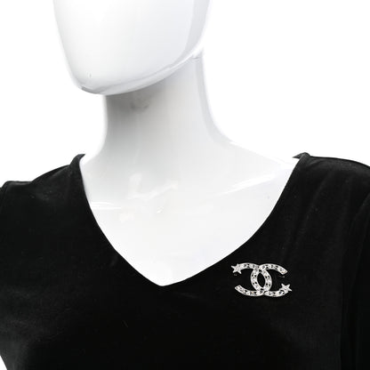Chanel Crystal Starfall CC Brooch Silver 2 of 4