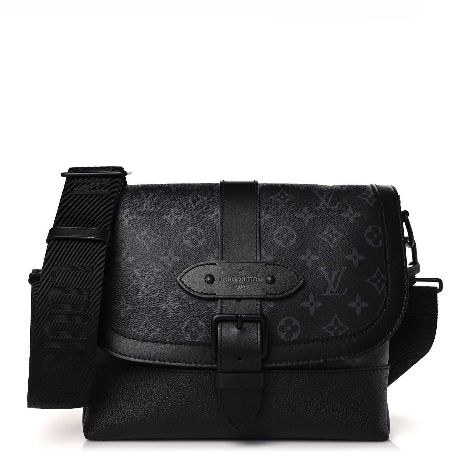 Louis Vuitton Monogram Eclipse Saumur Messenger NV Black 1 of 9