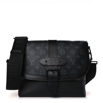 Louis Vuitton Monogram Eclipse Saumur Messenger NV Black 1 of 9