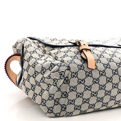 Gucci GG Monogram Diaper Bag Beige Blue 9 of 10