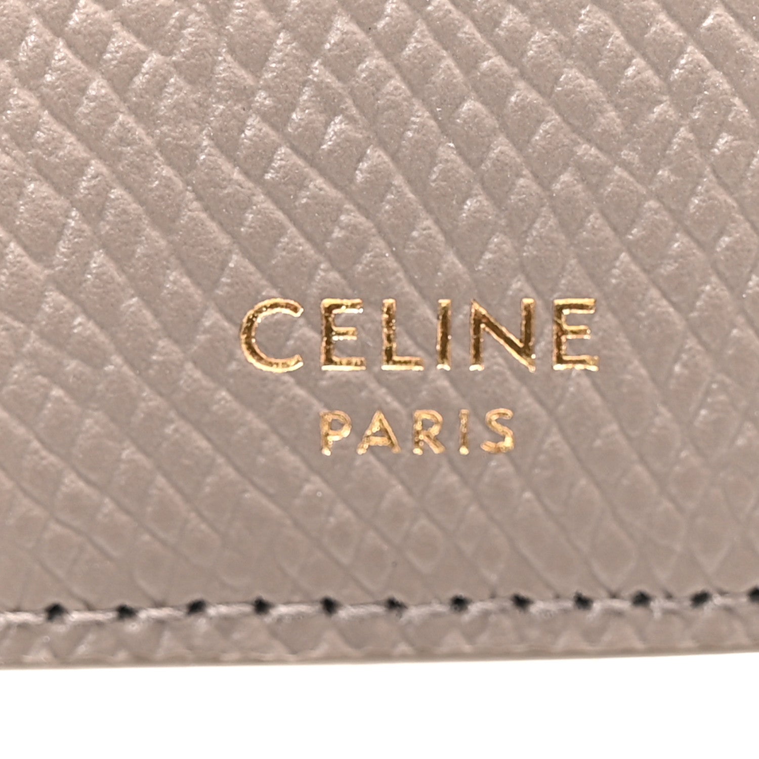 Celine Grained Calfskin Zipped Card Holder Pebble 6 of 7