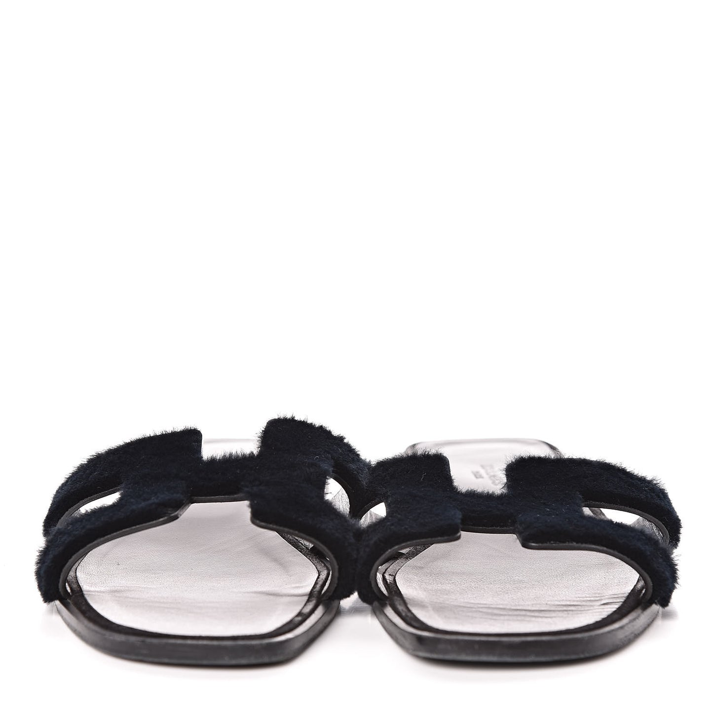 Sheared Mink Womens Oran Sandals 37 Black