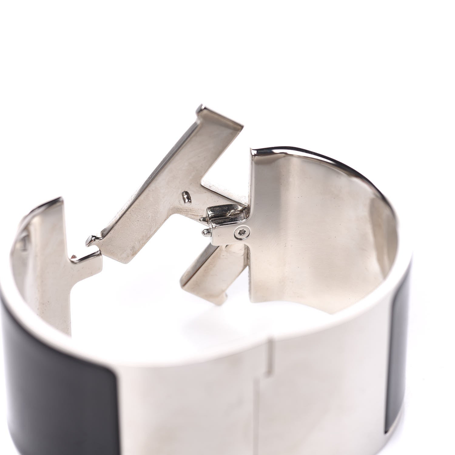 Hermes Enamel Extra Wide Clic Clac H Bracelet PM Black 5 of 6