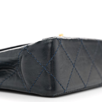 Chanel Lambskin Quilted Mini Square Flap Bag Navy 9 of 13