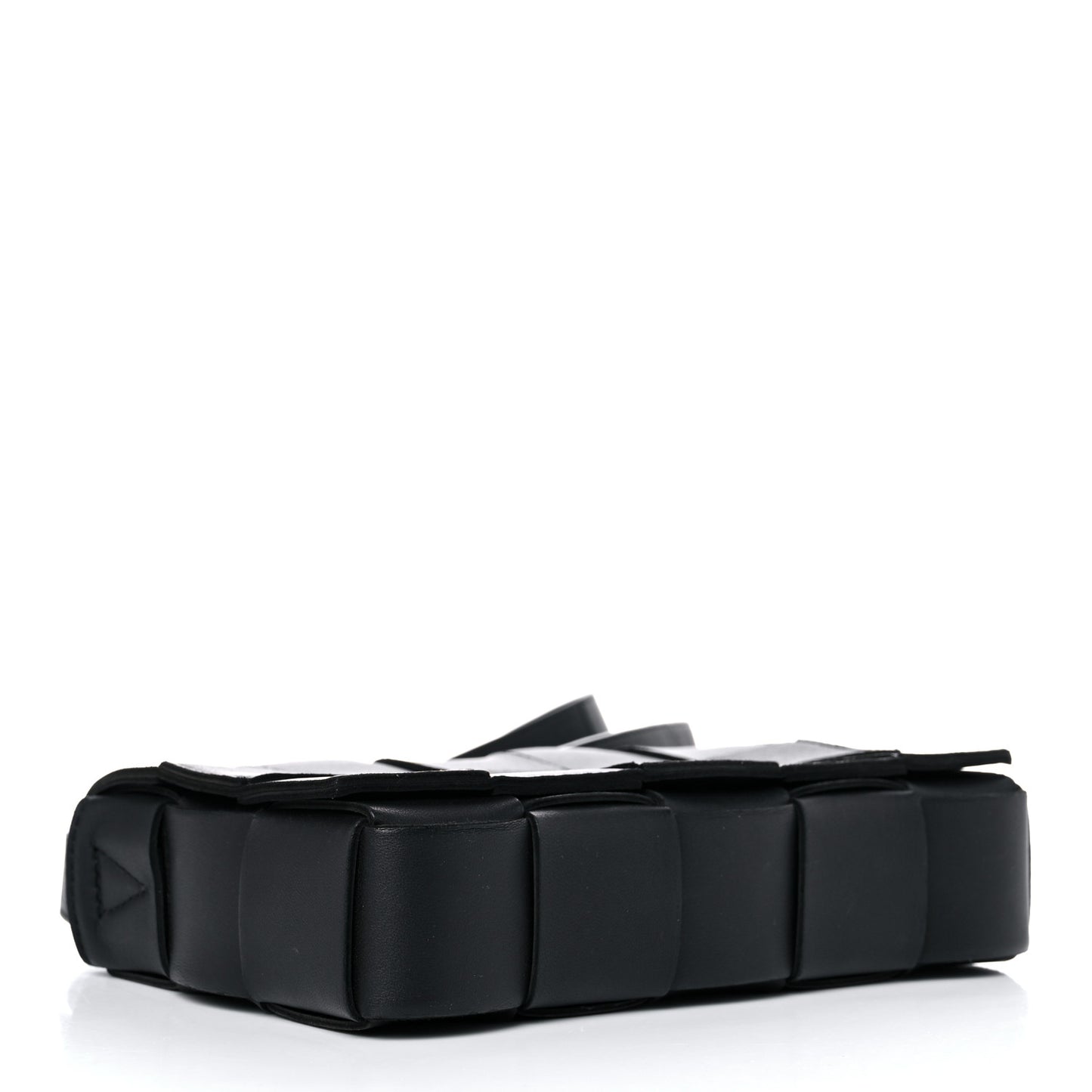 Lambskin Maxi Intrecciato Cassette Crossbody Bag Black