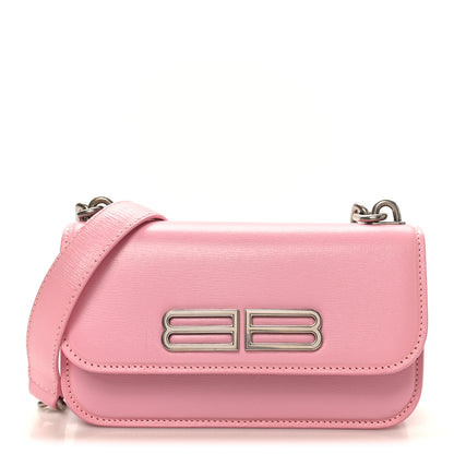 Balenciaga Calfskin Stripe Embossed Gossip Chain Bag XS Candy Pink 1 of 9