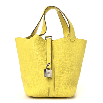 Hermes Taurillon Clemence Picotin Lock 18 PM Lime 1 of 12