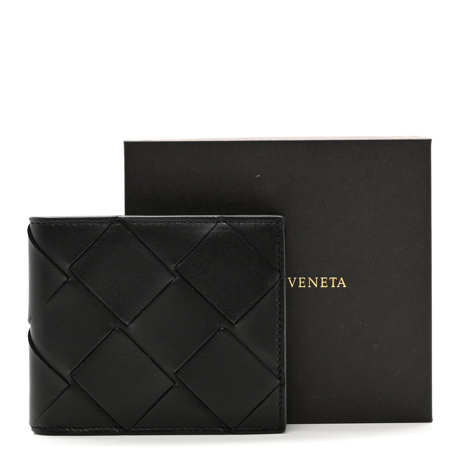 Bottega Veneta Nappa Maxi Intrecciato Bi-Fold Wallet Black 7 of 7