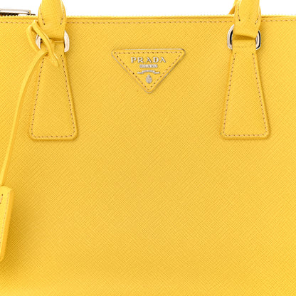 Prada Saffiano Small Galleria Double Zip Tote Soleil 8 of 13
