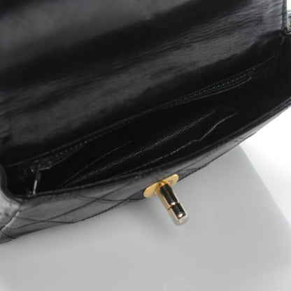 Chanel Lambskin Diamond Stitched Flap Waist Chain Belt Bag Black 5 of 10