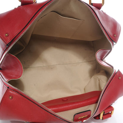 Chloe Calfskin Aurore Duffle Bag Vermillion Red 5 of 8