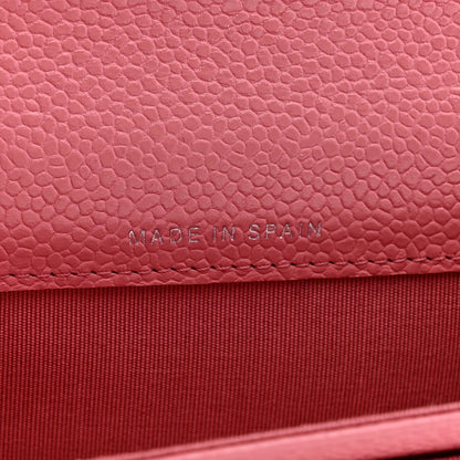 Chanel Caviar Chevron Quilted Boy Card Holder Wallet Dark Pink 7 of 9
