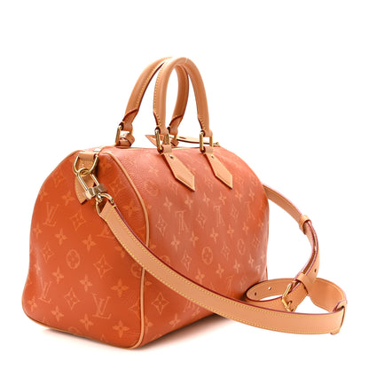 Louis Vuitton Calfskin Monogram Speedy P9 Bandouliere 30 Ocre 4 of 12