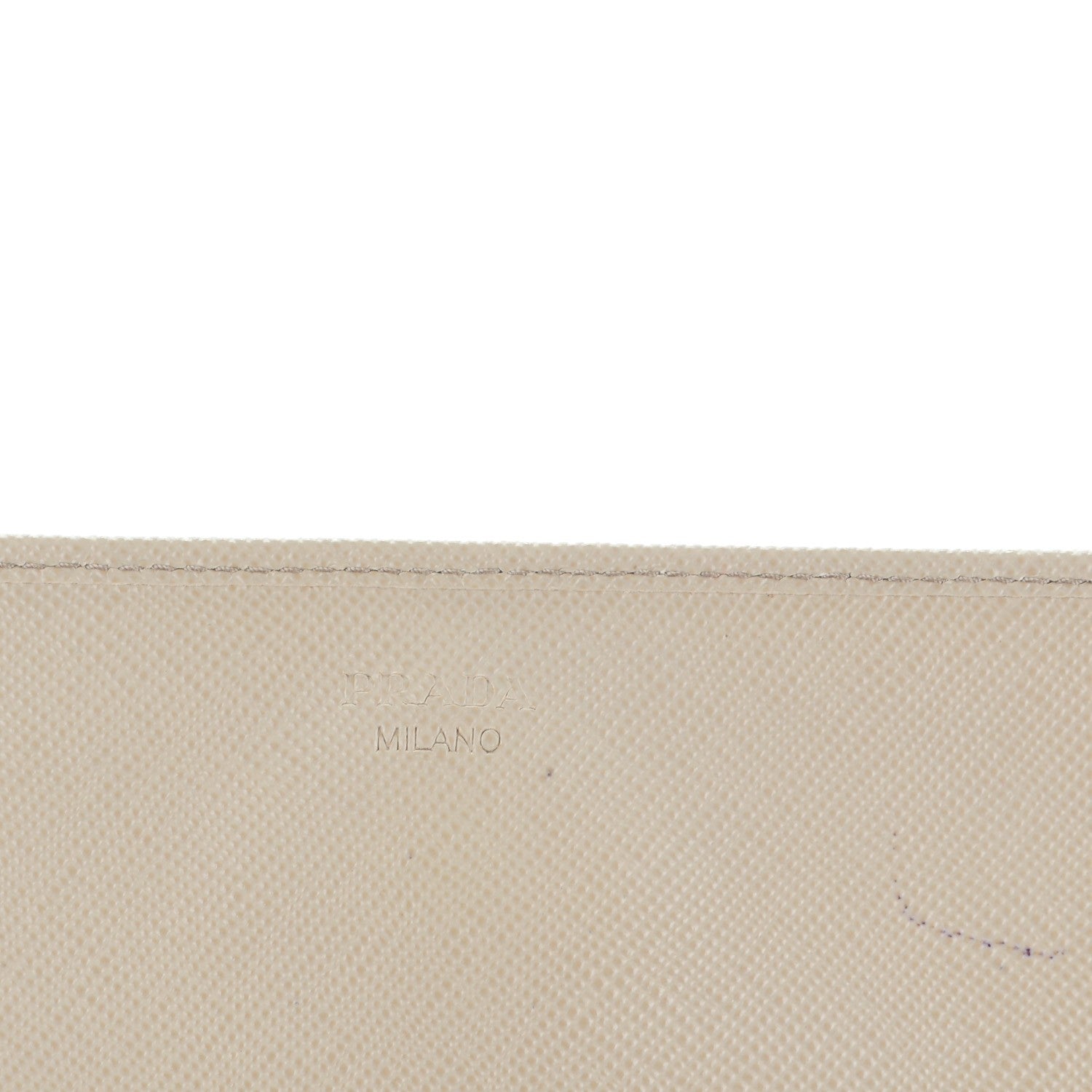 Prada Saffiano Metal Oro Chain Wallet Pomice 6 of 8