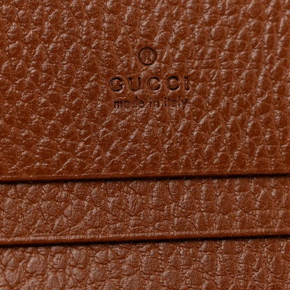 Gucci New Denim GG Monogram Dollar Calfskin Horsebit 1955 Card Case Wallet Blue Tea Cuir Epilog 5 of 7