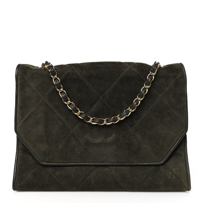 Chanel Suede Quilted Mini Flap Green 1 of 9