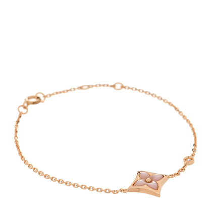 Louis Vuitton 18K Pink Gold Diamond Pink Mother of Pearl Color Blossom BB Star Bracelet 1 of 5