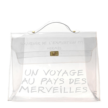 Hermes Vinyl Souvenir De L'Exposition Kelly Transparent 1 of 8