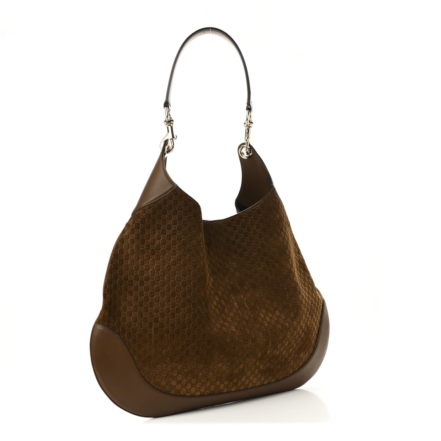GG Suede B Large Shoulder Bag Brown