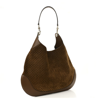 Gucci GG Suede B Large Shoulder Bag Brown 4 of 10