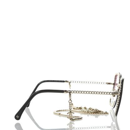 Chanel Chain Square Sunglasses 4244 Black 4 of 9