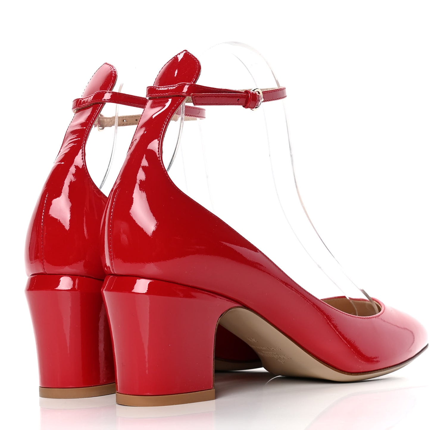 Patent Tan-Go Mary Jane 60mm Pumps 39 Rosso Valentino