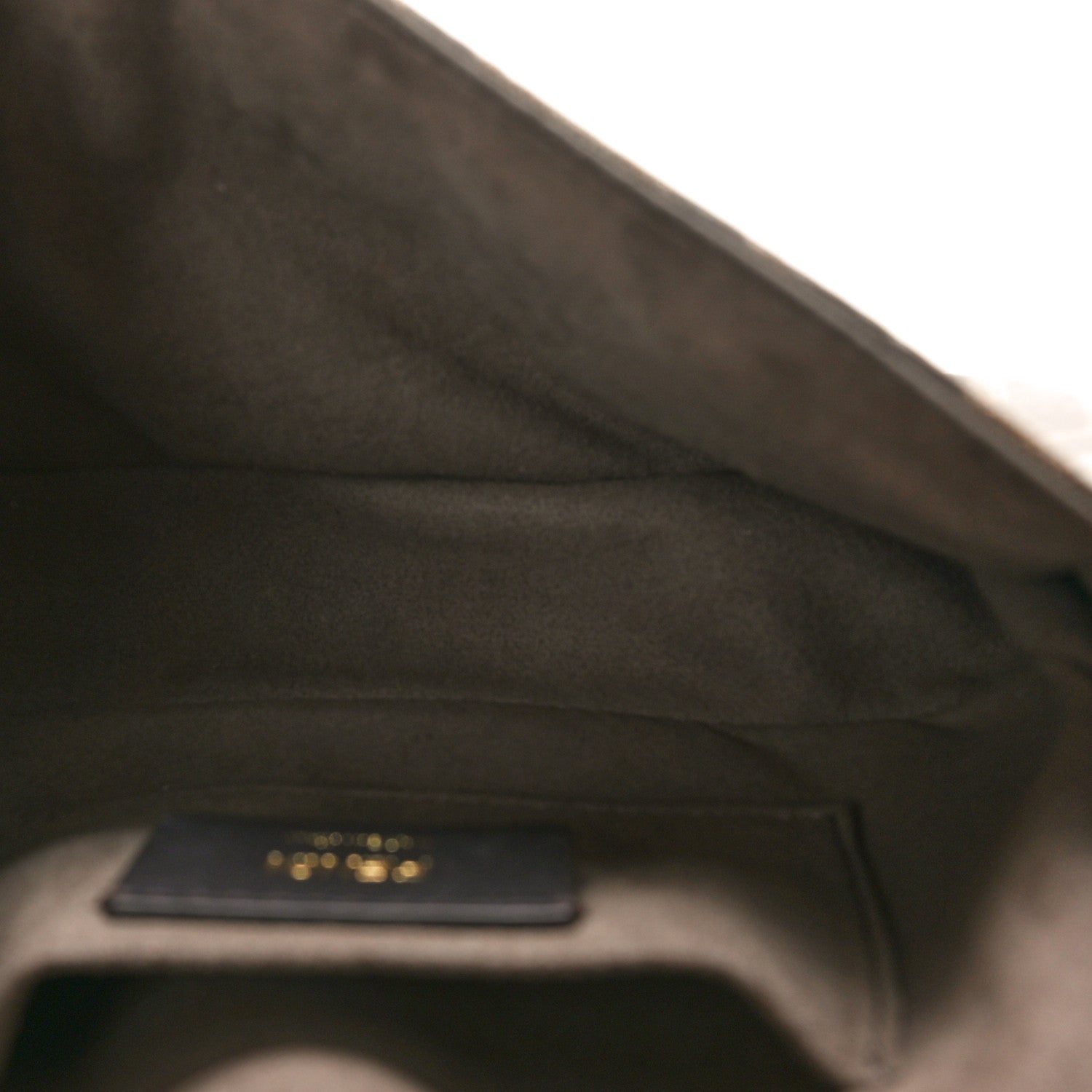 Fendi Glazed Fabric Vitello Century FF 1974 Stamp Patch Mini Double F Crossbody Bag Mogano Panna Black 5 of 11