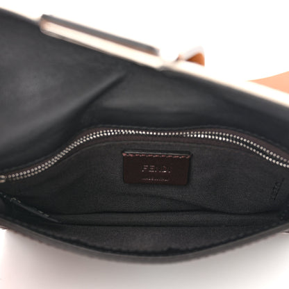Fendi Glazed Fabric Cotton Vitello King Aura FF 1974 Baguette Belt Pouch Tobacco Moro Grezzo Cuoio 5 of 10