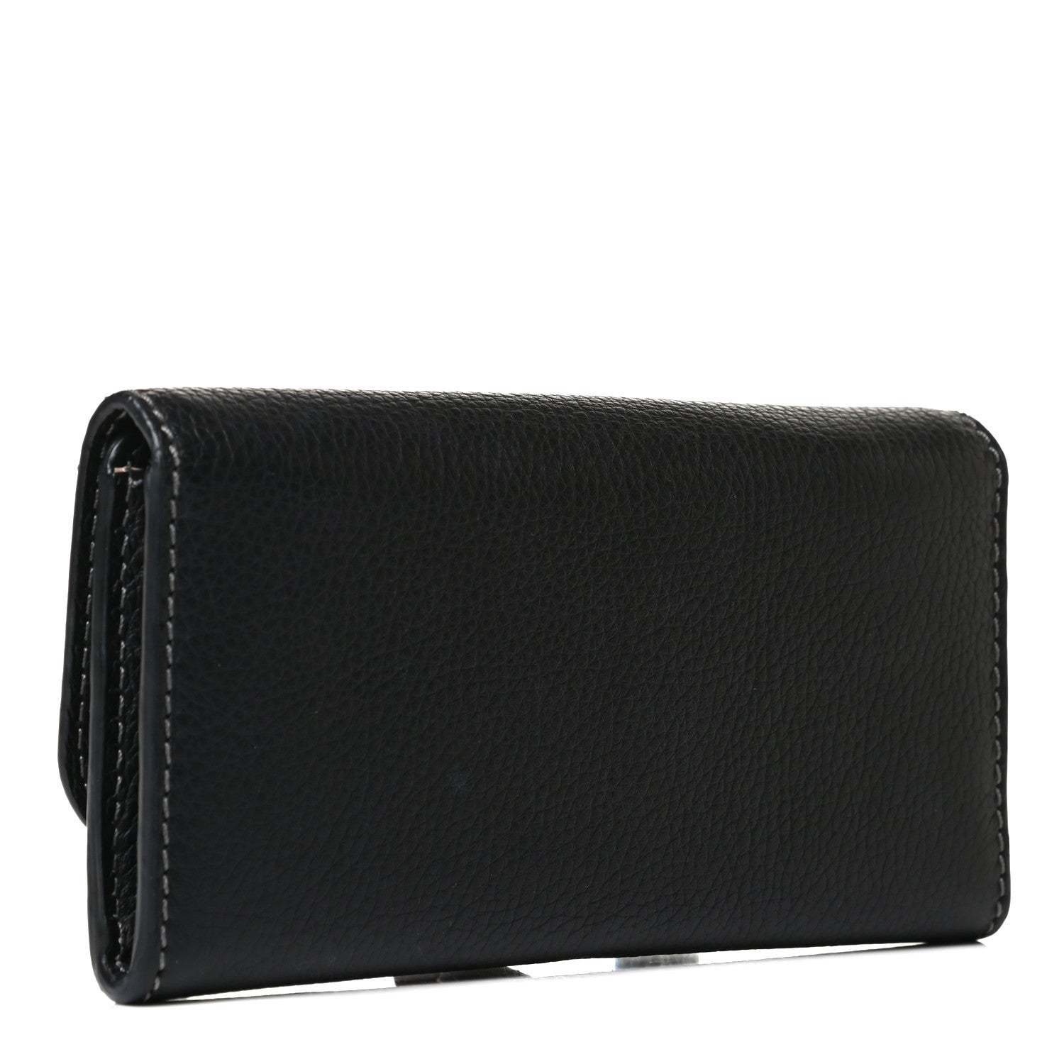 Chloe Calfskin Marcie Continental Flap Wallet Black 3 of 9