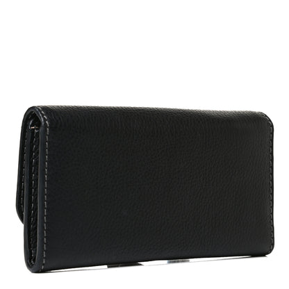 Chloe Calfskin Marcie Continental Flap Wallet Black 3 of 9