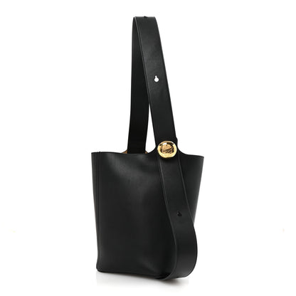 Loewe Smooth Calfskin Medium Pebble Bucket Bag Black 1 of 9