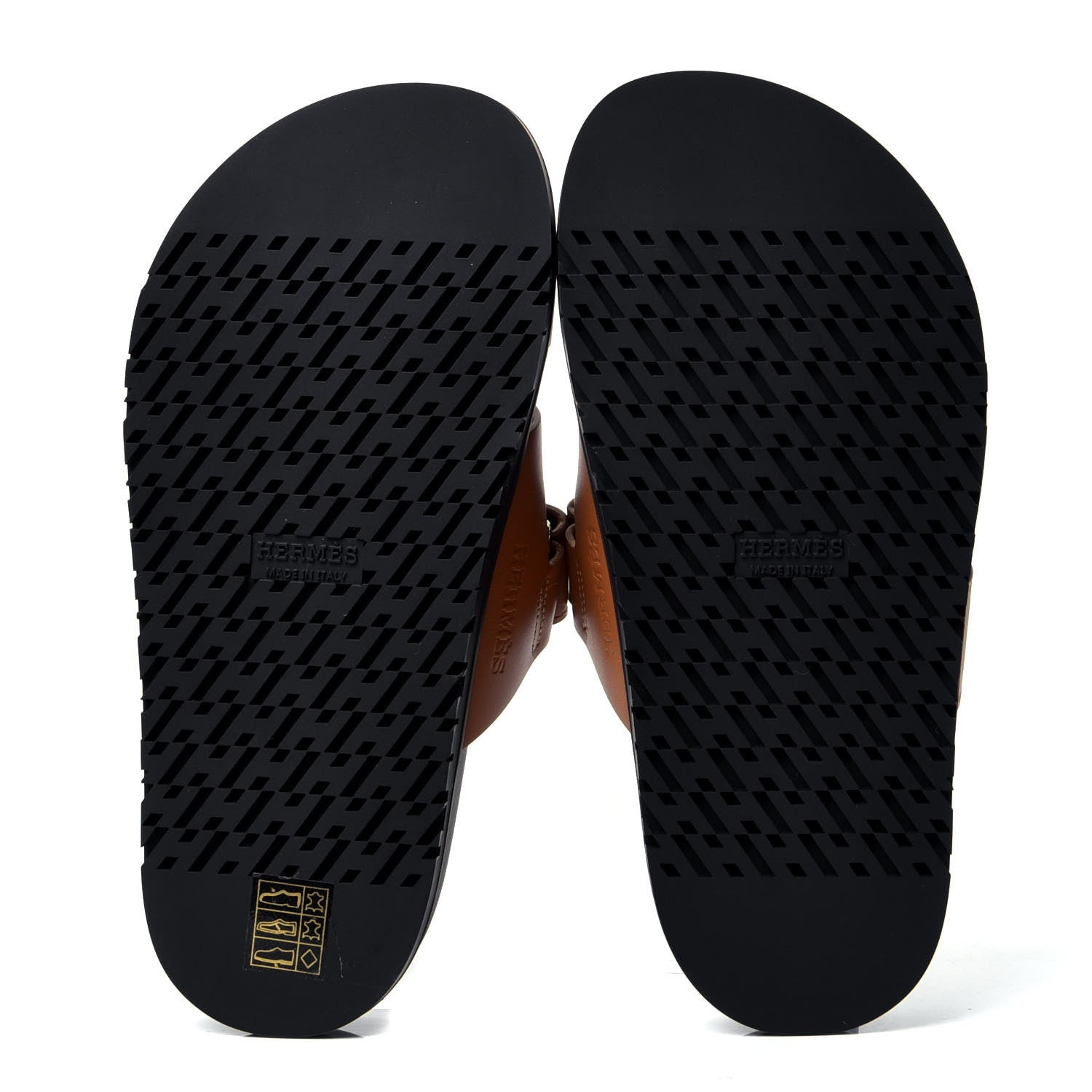 Hermes Calfskin Womens Chypre Sandals 35 Gold 5 of 6