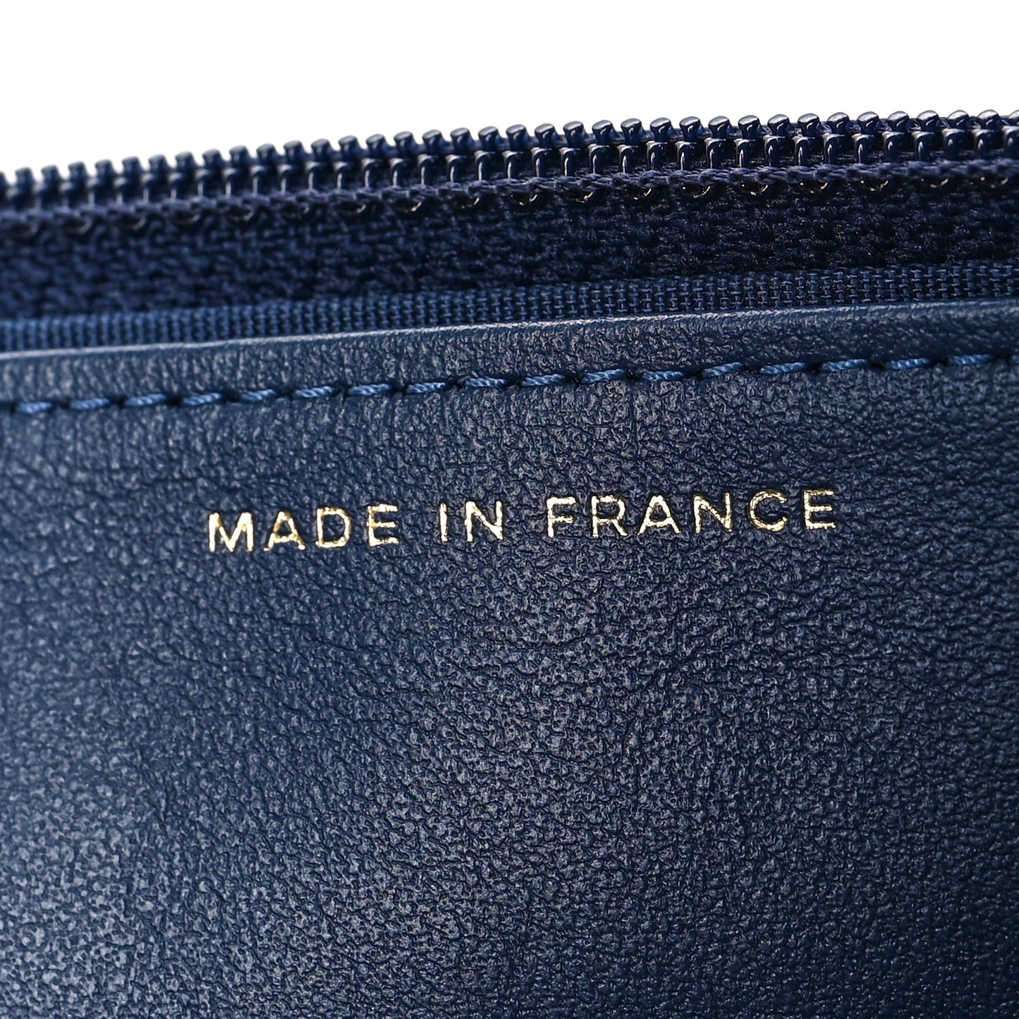 Denim Quilted Coco Wallet On Chain WOC Blue