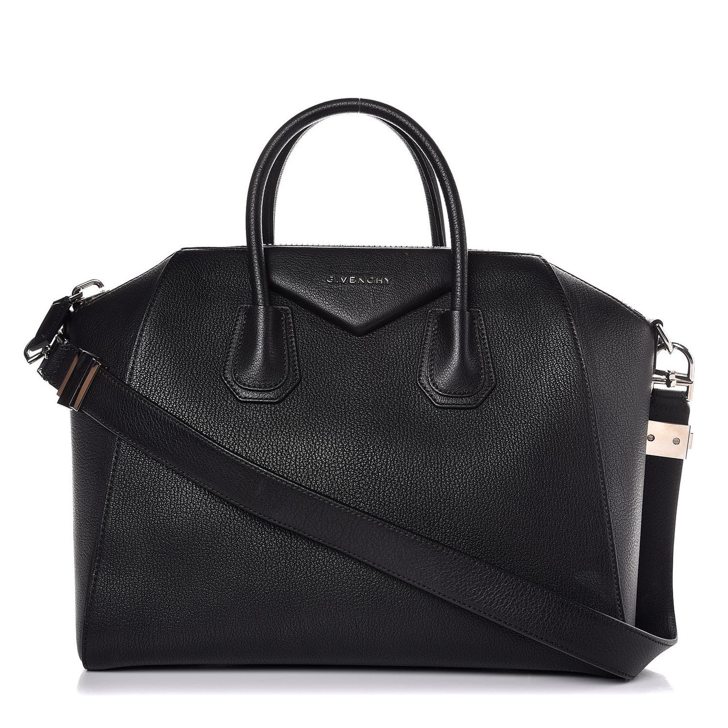 Sugar Goatskin Medium Antigona Black