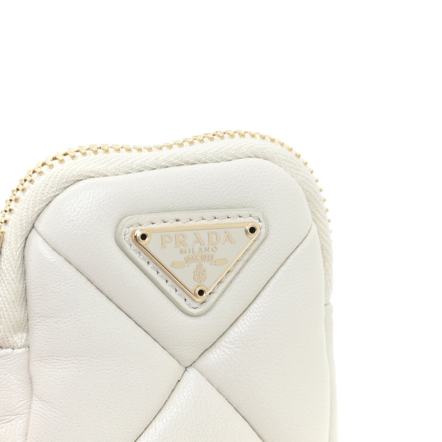Prada Nappa Quilted Patchwork System Pouch White 7 of 7