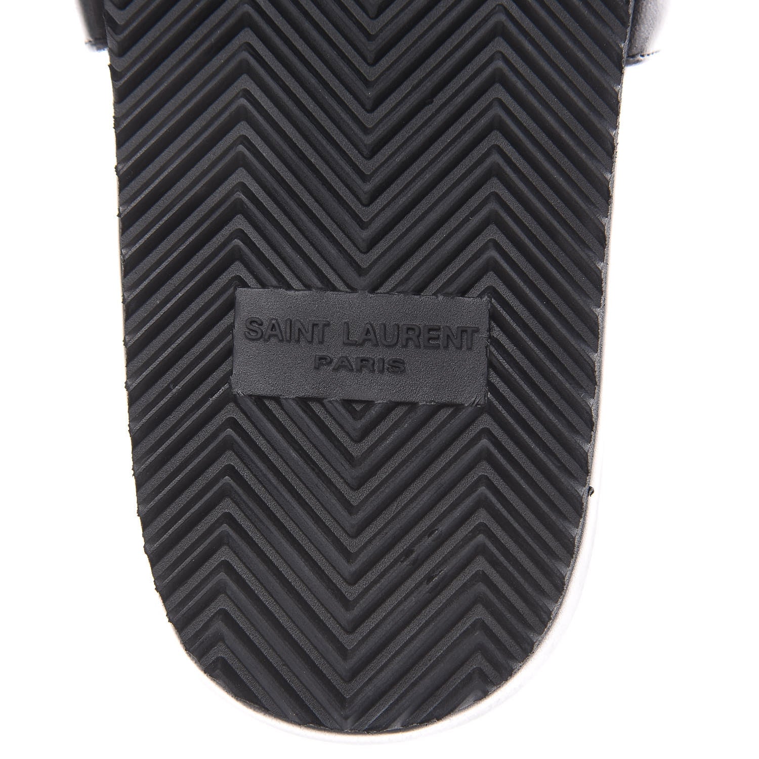 Saint Laurent Lambskin Joan Slide Sandals 37 Black 5 of 8