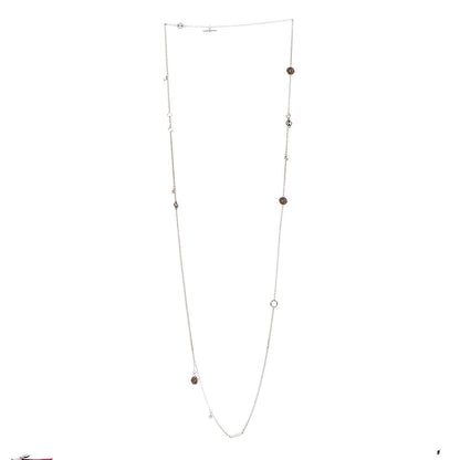 Hermes 18K Rose Gold Diamond Long Gambade Necklace 3 of 5