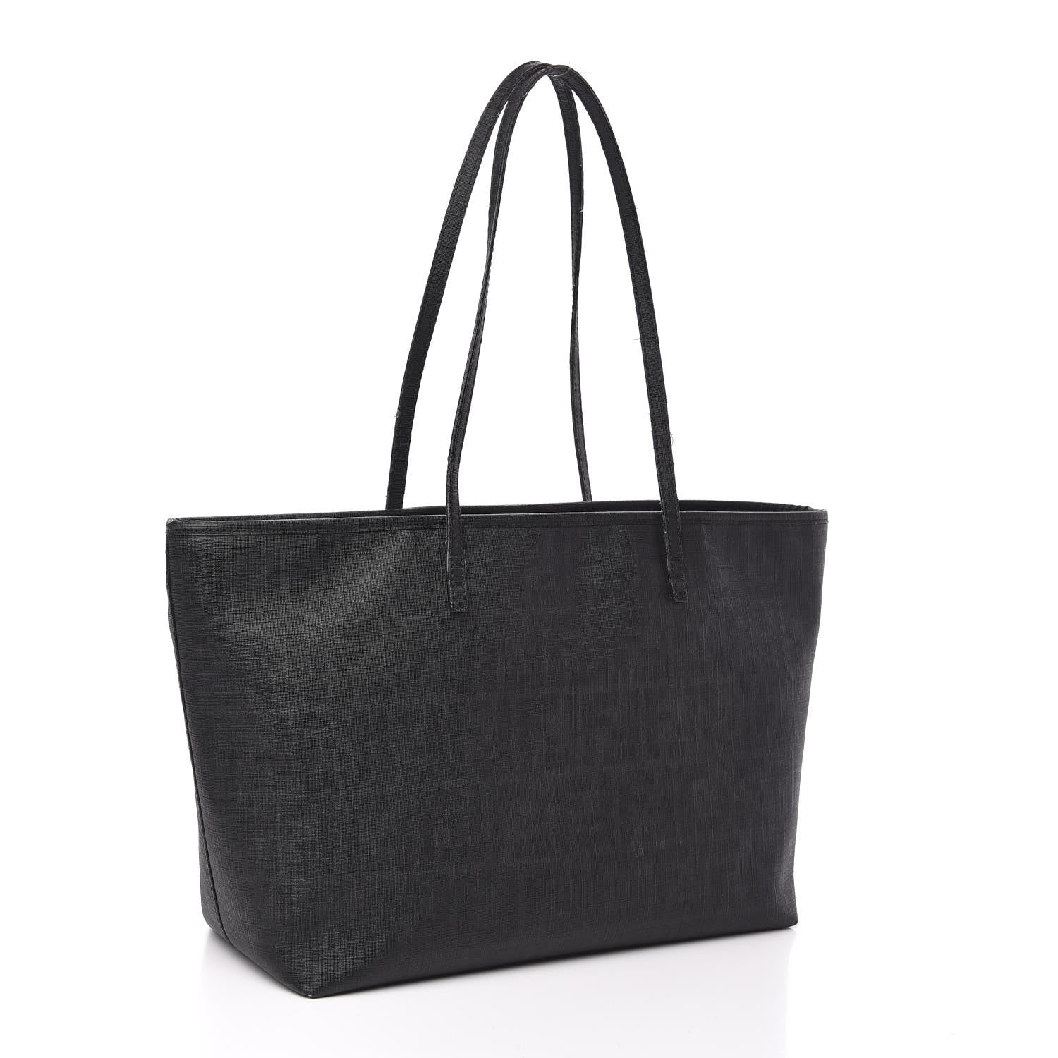 Fendi Zucca Spalmati Small Roll Tote Black 2 of 16