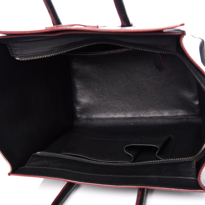 Celine Smooth Calfskin Mini Luggage Black Pink Trim 7 of 19