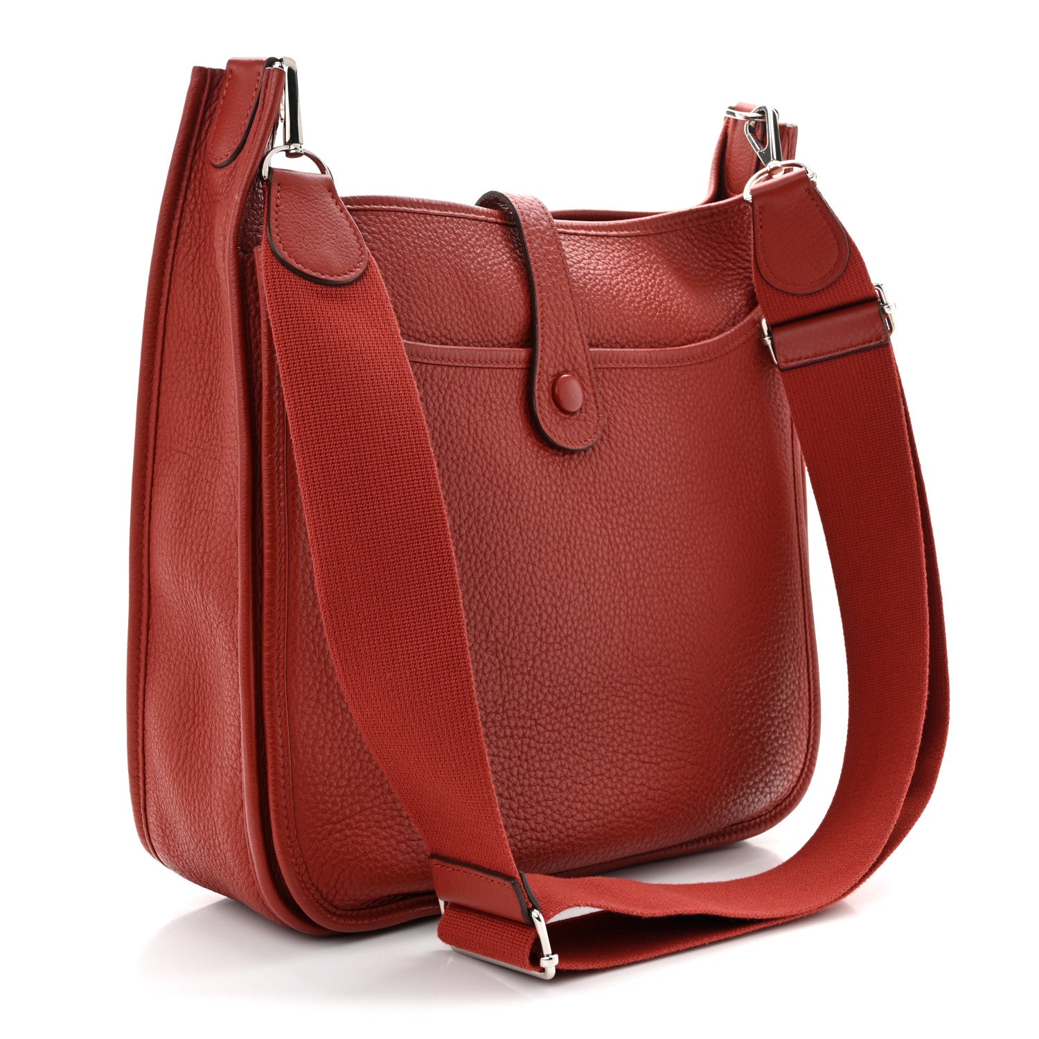 Hermes Taurillon Clemence EVELYNE III GM Rouge Venetian 3 of 12