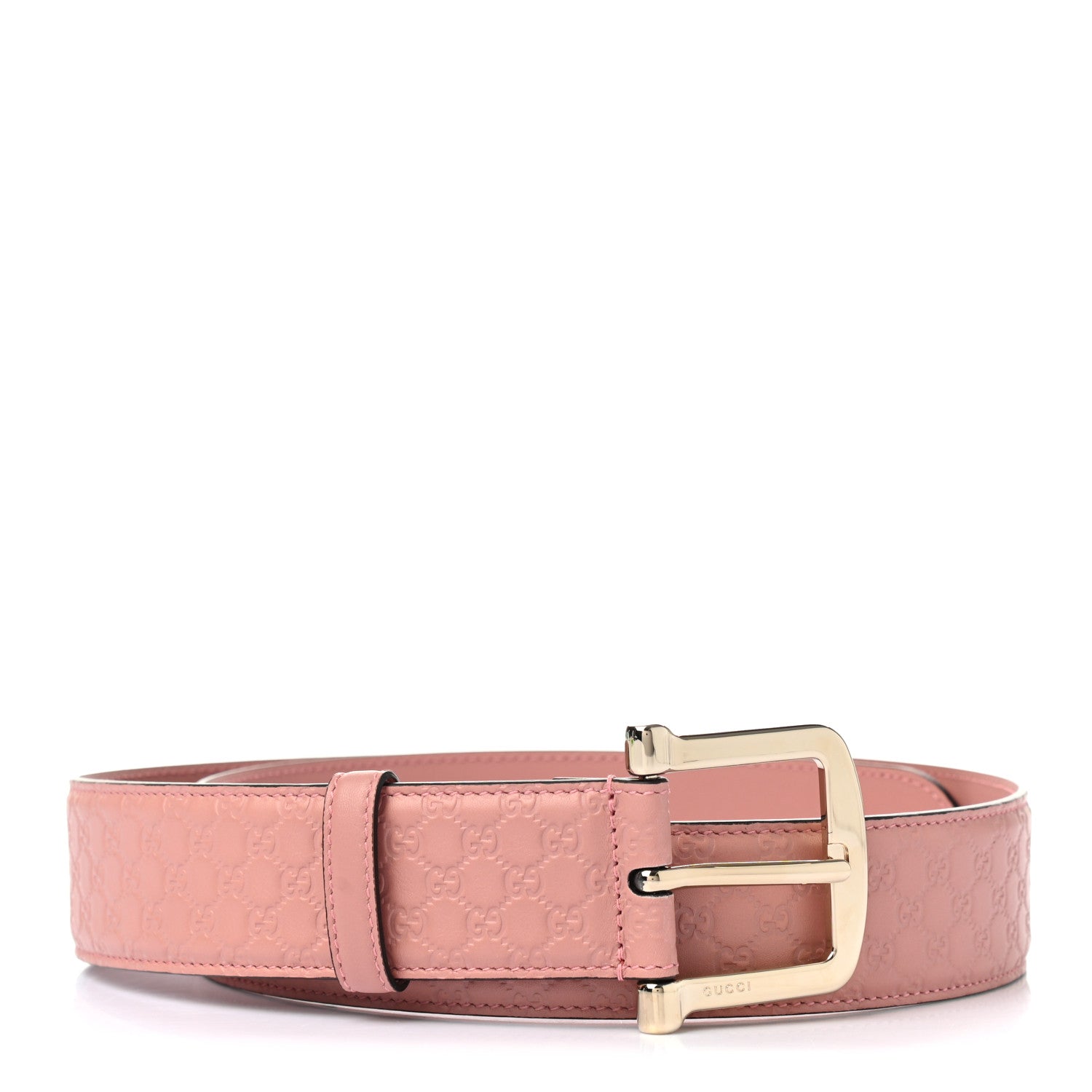 Gucci Soft Microguccissima Margaux Calfskin Belt 90 36 Soft Pink 1 of 5
