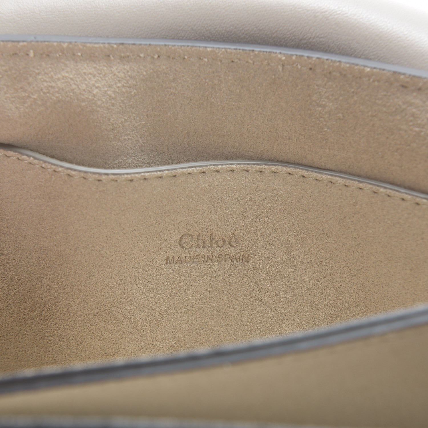 Chloe Suede Calfskin Small Faye Shoulder Bag Motty Grey 6 of 6