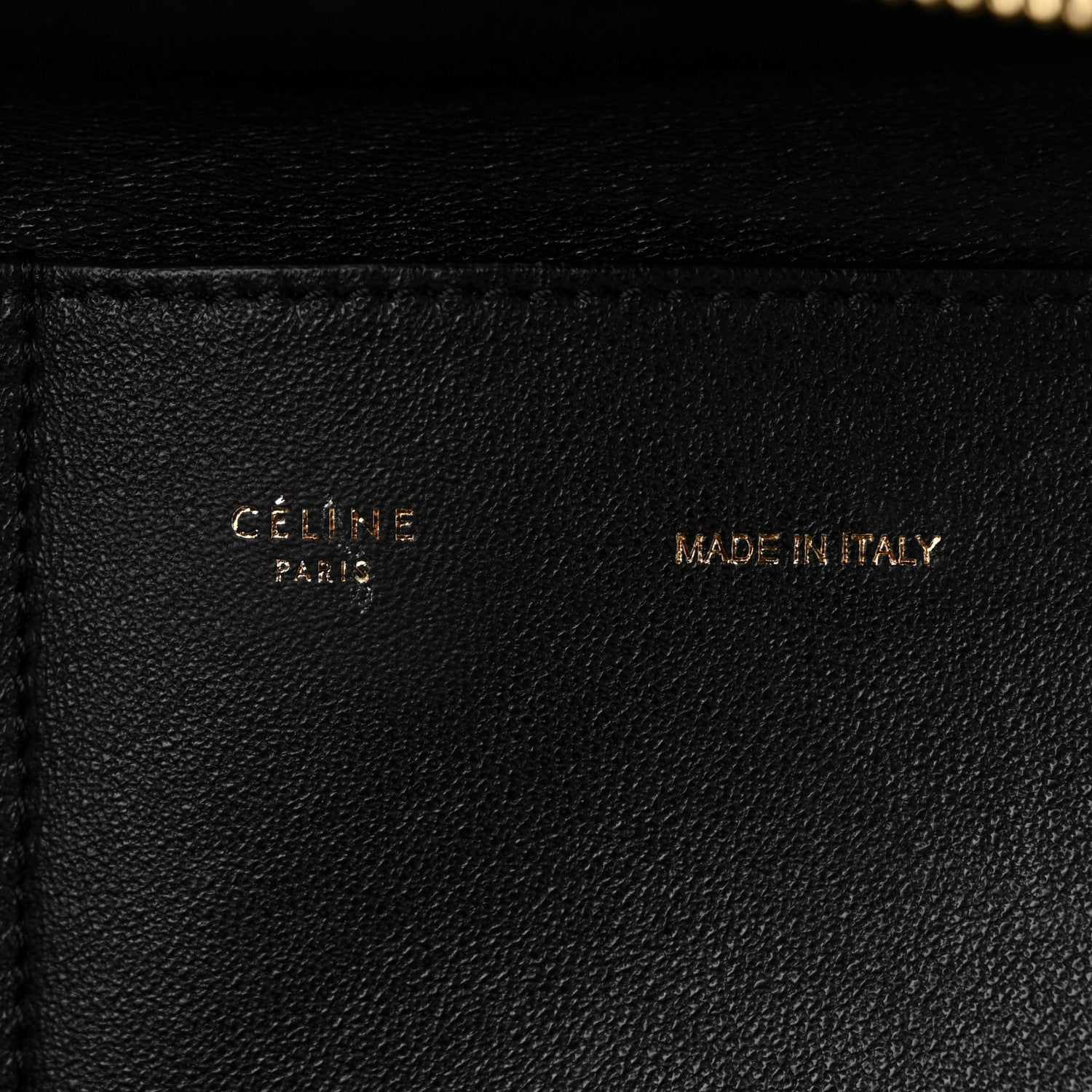 Celine Patent Suede Medium Trapeze Black 6 of 9
