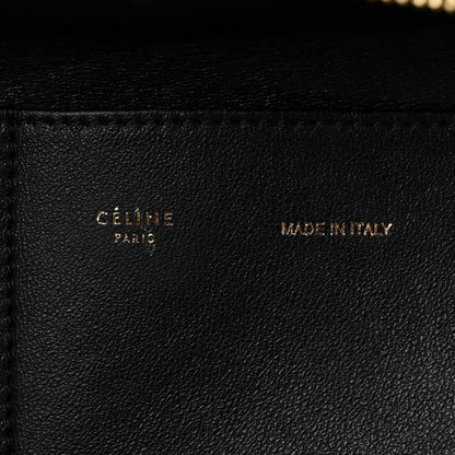 Celine Patent Suede Medium Trapeze Black 6 of 9